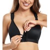 DotVol Women's Front Closure Bra Wirefree Sports Support Adjustable Straps