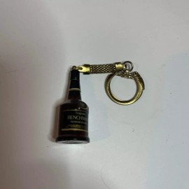 Rare VTG 50s 60s MID CENTURY SEAGRAM'S BENCHMARK ALCOHOL BOTTLE KEYCHAIN