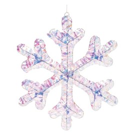 Melrose International LED Snowflake Ornament (Set of 2) 16" H PVC/Wire 3 AA Batteries Not Included