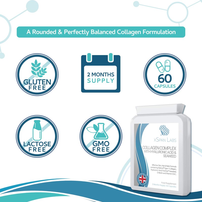 Collagen Complex with Hyaluronic Acid & Seaweed - 60 Capsules