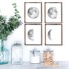 Moon Phases Art Prints (Set of 4) - Unframed -