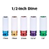 MIXPOWER 5 Pieces 1/2" Drive Wheel Protector Impact Socket Set,