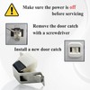 Ebrmeiwo 2Pcs WPW10610880 Clothes Dryer Door Catch, OEM Size Replacement