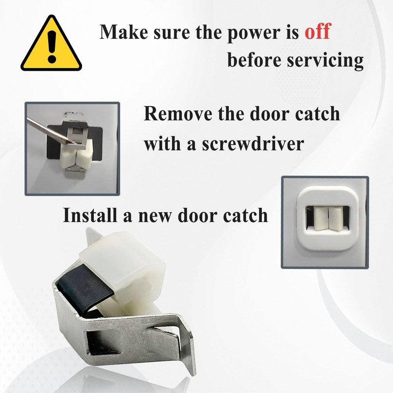 Ebrmeiwo 2Pcs WPW10610880 Clothes Dryer Door Catch, OEM Size Replacement