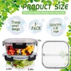 Wopgrty 5 Pack Bariatric Meal Prep Containers, 27 oz Glass