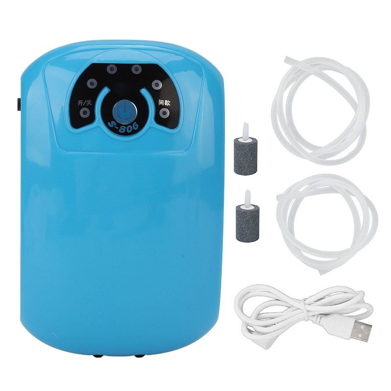 Aquarium Air Pump Quiet Dual Outlet Fish Tank Oxygen Pump