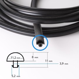 SUZWELT Sunroof Glass Weatherstrip Seal Rubber XJ X350 / 358 Compatible with Jaguar XF 2009-2015 All S-Type OEM : XR841581 '' Dimensions 118 inc '' (12707)