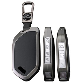 Funda de metal de protección completa compatible con Kia Telluride 2024 2025 Sorento 2024 2025 K4 K5 GT-LINE EV9 2025 Sportage Carnival 2026 - Llavero de piel 5/6/7/8/9 botones, A2, color