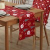 CJWLKJ Linen Christmas Table Runner 72 Inches Long, Red Santa