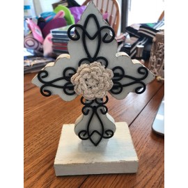 Angel Craft Rare Inspiration Tabletop Cross 7.50 2 Ast Wooden Brand New Ships N 24h