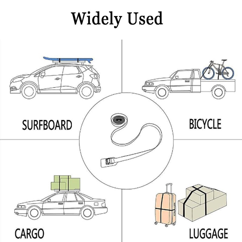 Pack of 10 Bicycle Tie Down Straps 1 m Tie