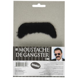 Black Good Fella Moustache - Perfect for Wacky Entertainment, Role Plays & Stage Performances (1 Pc.)