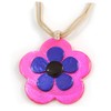 Avalaya Shell Flower Pendant with Cream Faux Suede Cords in