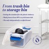 HOMZ 4-Pack Holiday Tote, Plastic Storage Organizer Bins with Lids,