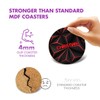 1 x Round Coaster - Name Christian Gamer Black Red