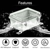 LeMotech Electrical Box, IP67 Waterproof Hinged Clear Cover Stainless Steel
