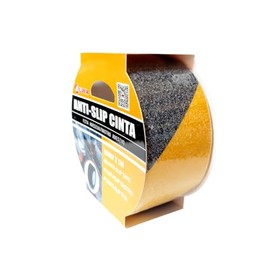 notlok Safety Work - Non-Slip Tape [5 m x 5 cm ] Black/Yellow | Grip Tape for Indoor and Outdoor Use | Grip Tape, Non-Slip Strips, Stair Steps, Non-Slip Strips