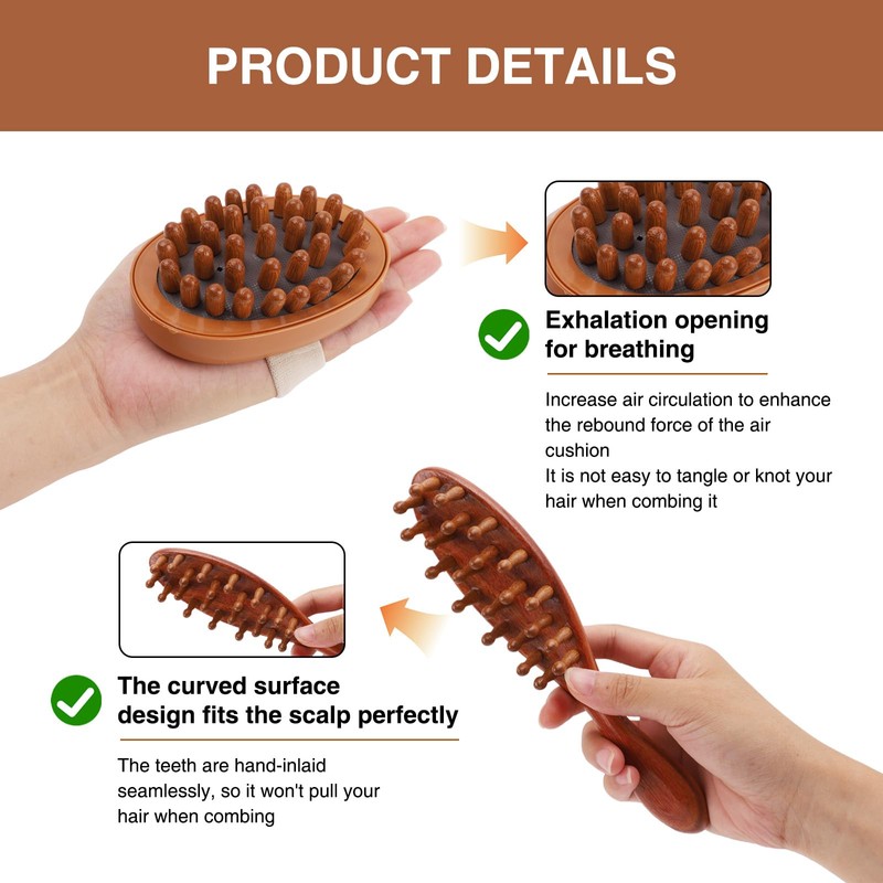 2 Pcs Loc Brush for Dreads, Wooden Long Handle Scalp