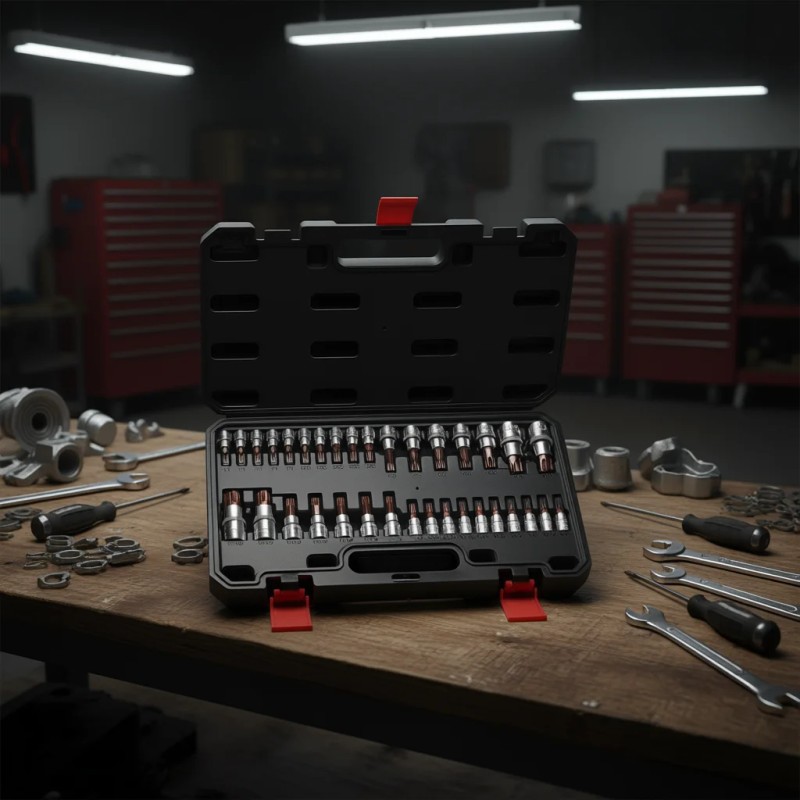 Solid Star Torx Bit Socket Set T6 T70 1/2 in