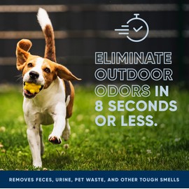 Eco Strong Outdoor Odor Eliminator | Outside Dog Urine Enzyme Cleaner – Powerful Pet, Cat, Animal Scent Deodorizer | Professional Strength for Yard, Turf, Kennels, Patios, Decks (Gallon with Sprayer)