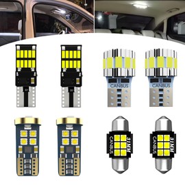 DMEPUGI Interior LED Lights Kit Fit GMC Sierra 1999-2006,6000K Super Bright Interior Lights Used for LED Map/Dome/License Plate Lights etc,Easy Installation,12PCS