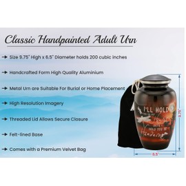 Adult Urn, Cremation Urns for Human Adult Ashes Men & Women,Urns for Ashes Adult Male & Female, Urns for Human Ashes Adult Female & Male, Burial & Funeral Urn, Decorative Urns - Upto 200 LBS