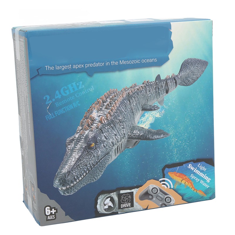 Remote Control Boat Mosasaurus Shape 2.4Ghz High Simulation Waterproof Diving