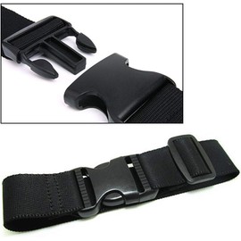 BlueCosto Luggage Straps to Add a Bag - 4 Straps, Black - Adjustable Travel Buckle to Add & Carry Backpack, Purses & Bags