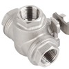 Stainless Steel SUS304 Pipe T Port Ball Valve Three Way