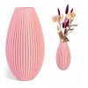 Artificial Flower Vase Unbreakable 20cm Modern Powder Pink Home Decor