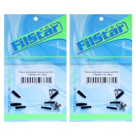 PRO FILSTAR Feeder Link 6 x 6 cm - Fluorocarbon Leaders with Fishing Swivel for Feeder - Carp Assembly with Swivel - Method Feeder Accessories - Carp Fishing - Fishing Accessories - Feeder Rod Fishing