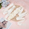 DELORIGIN Wedding Bridal Belt Sash with Flower Rhinestone Pearl Satin