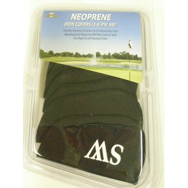 On Course Iron Covers (3-9 PW SW) Neoprene Black Golf Club Headcovers NEW