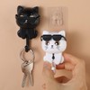 Gjinxi 2PCS Cat Key Holder Cats Key Hooks Sunglasses Cat