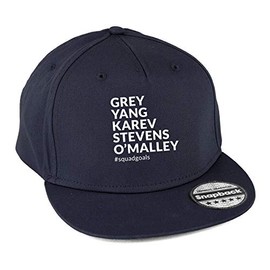 Hippowarehouse Grey Yang Karev Stevens O'Malley# Squadgoals Snapback hat Premium Printed 5 Panel Flat Peak Cotton OneSize Adults