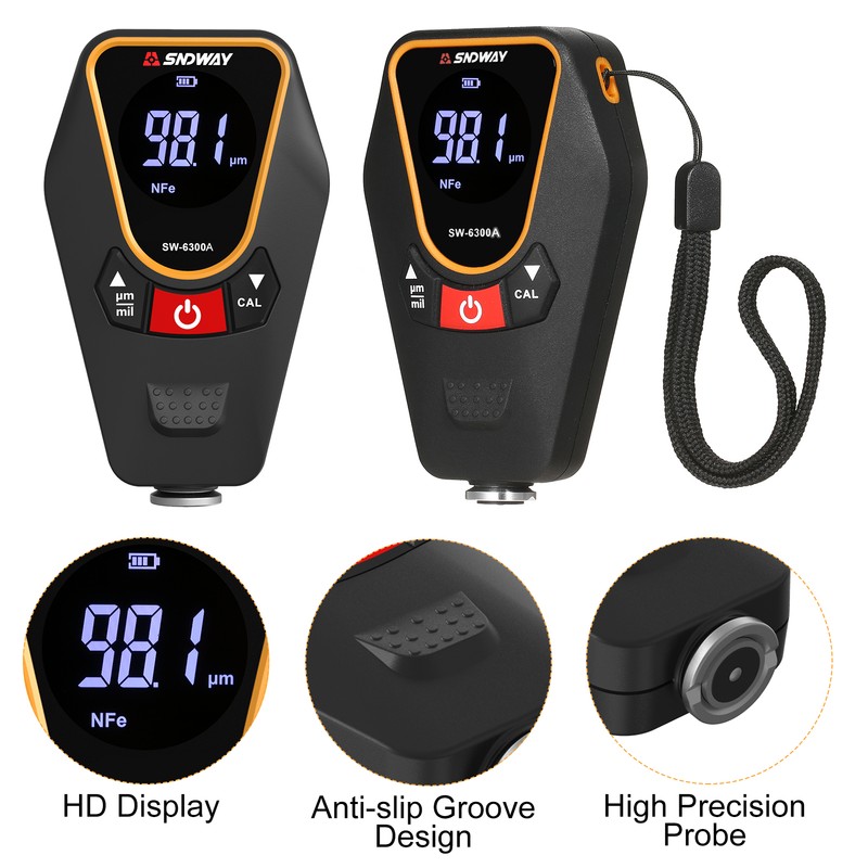 SNDWAY Paint Thickness Gauge for Cars, Coating Thickness Gauge Meter