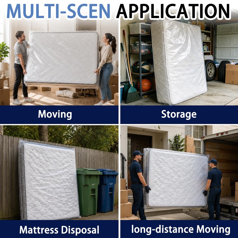 Oumaru Pack of 2 Mattress Bag for Moving and Storage,