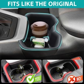 OUSUWO Center Console Cup Holder Organizer Compatible with 2022-2025 Toyota RAV4 Accessories, Water & Dust Proof Center Console Drink Holder Covers Protector for 2022 2023 2024 2025 RAV-4 Accessories