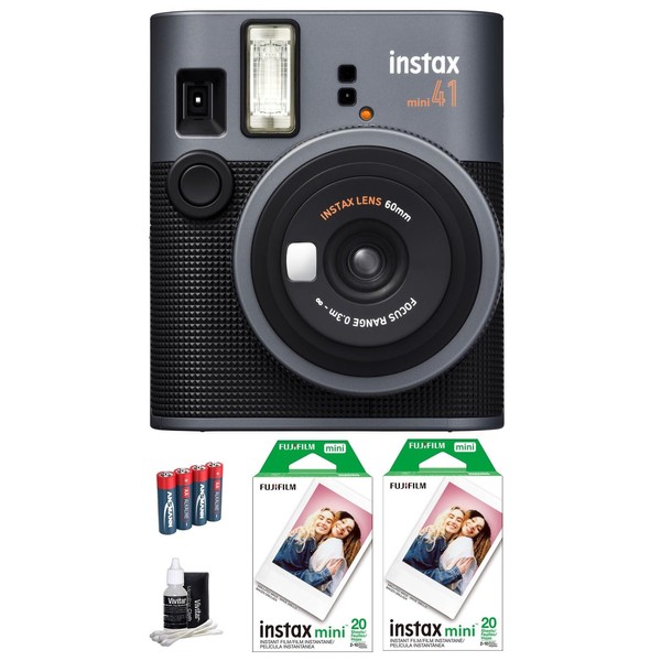 FUJIFILM INSTAX MINI 41 Instant Film Camera Bundle, Includes: Mini