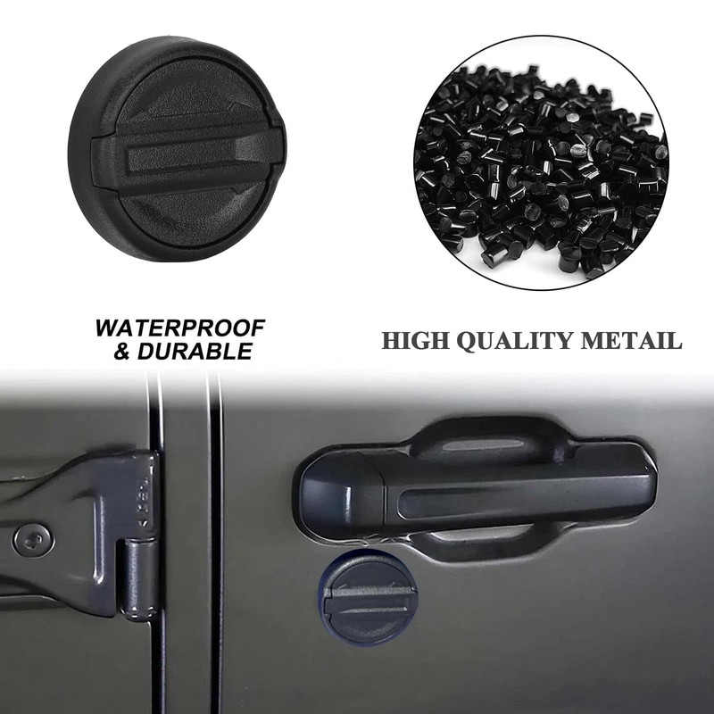 Magnetic Lock Keyhole Covers Compatible with 2018-2024 Jeep Wrangler JL,