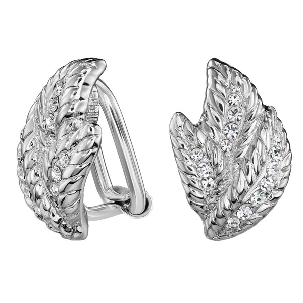 Traveller Clip-On Earrings - Crystals - Gold-Plated or Platinum Plated,