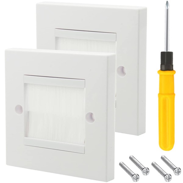 Acmerota Brush Wall Plate Single Gang Brush Plate Faceplate for