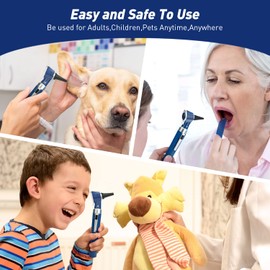 Scian Otoscope - Ear Scope with Light, Ear Infection Detector, Pocket Ear Checker Kit with 3X Magnify Lens & 8 Speculum Tips for Kids,Elders,Dogs,Home Use (Blue)
