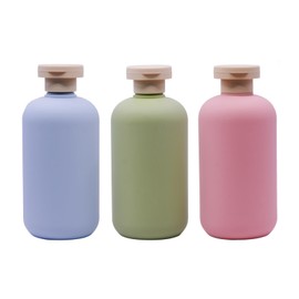 3-Pack Leakproof Travel Bottles - 10 oz Squeeze Shampoo & Lotion Containers with Locking Flip Caps, Food Grade HDPE/PP, for Toiletries, Gym, Camping (Green, Blue, Pink)