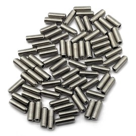 M6 x 16mm Flat Point Screws, Metric Grub Screws, A2-70, Socket Head Screws, DIN914 Stainless Steel, 75Pcs