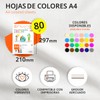 Pack of 100 Sheets of A4 80g Coloured Paper for