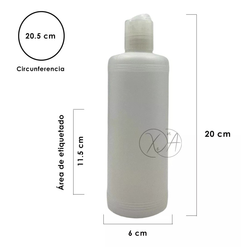 Xena Botella Polietileno 500 Ml Industrial R 28 Con Tapa