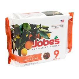 Jobe’s Fruit & Citrus Fertilizer Spikes 8-11-11Time Release Fertilizer for All Fruit Trees, 9 Spikes per Package (3)