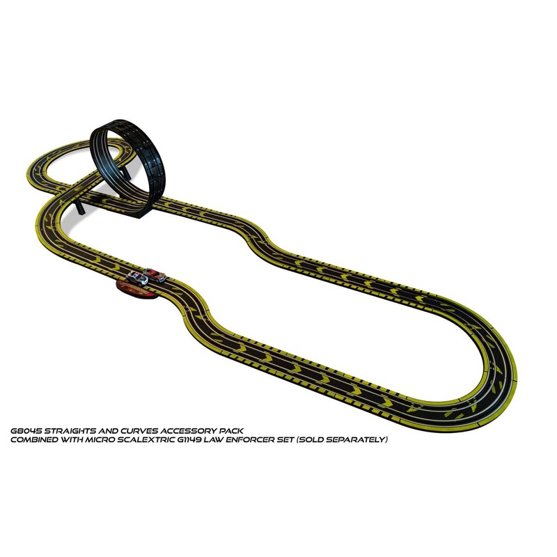 Micro Scalextric Track Extension Pack - Straights and Curves -