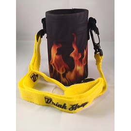 Drink Strap Koozie Holder Necklace Drink Strap Beer Soda Pop Can Bottle Cooler New Flames